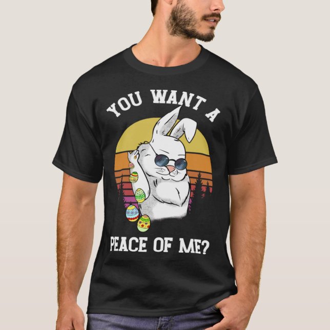 Camiseta Você Quer Uma Paz Para Mim, Felz pascoa De Coelhin (Frente)