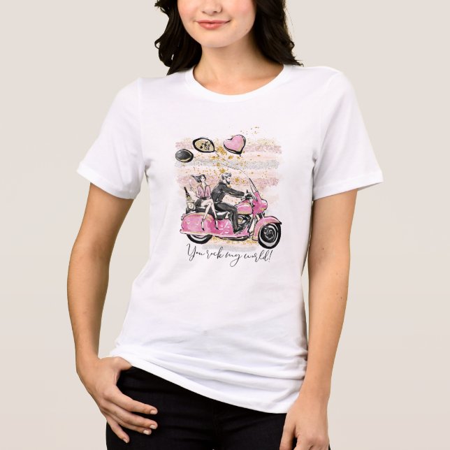 Camiseta Você Rock My World | Sublimação de motociclos de C (Frente)