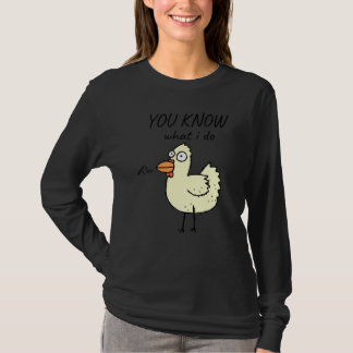 Camiseta Você Sabe O Que Eu Faço Meme De Frango Correndo Fo