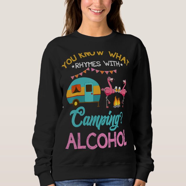 Camiseta Você Sabe O Que Rima Com Acampamento E Bebida Álco (Frente)