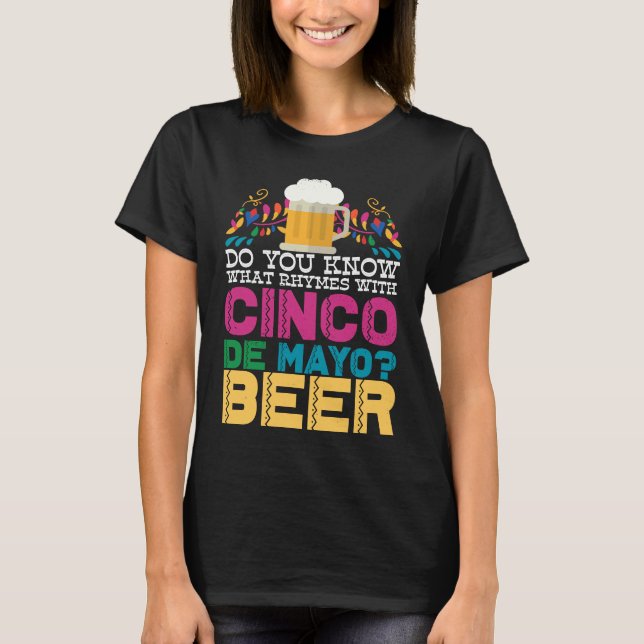Camiseta Você Sabe O Que Rita Com Cinco De Mayo Beer M (Frente)