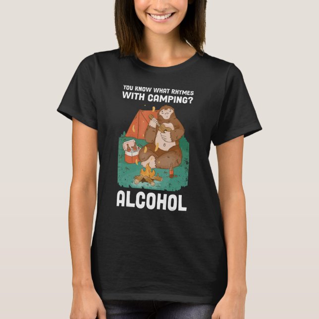 Camiseta Você Sabe O Que Rita Com O Álcool De Acampamento (Frente)