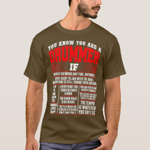 Camiseta Você Sabe Que É Drummer Se Você Joga Drum De Ar Qu