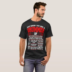 Camiseta Você sabe que você é baterista se você joga o