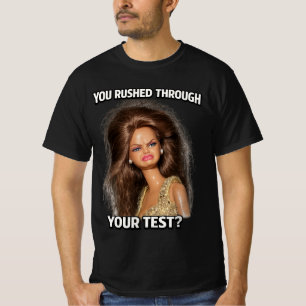 Camiseta Você se Apressou no seu Teste? Cabelo Desgrenhado