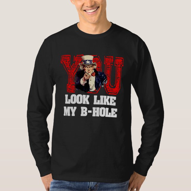 Camiseta Você se Parece com Meu Tio Sam B Buraco (Frente)