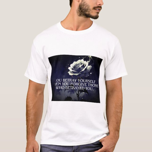 Camiseta "Você se trai - Rosa Escuro Citação na Traição (Frente)