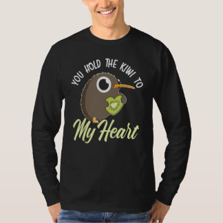 Camiseta Você Segura o Kiwi Para o Meu Coração Pun Animal P