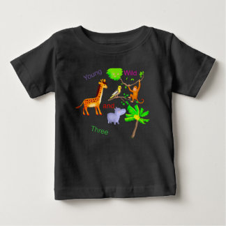 Camiseta você selvagem e três Animais 
