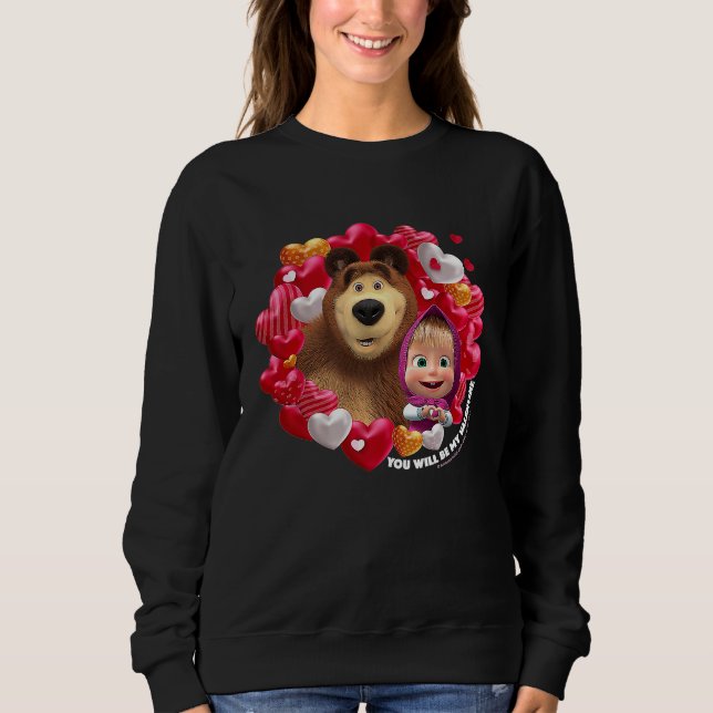 Camiseta Você será meu Valentine Masha e o Urso (Frente)