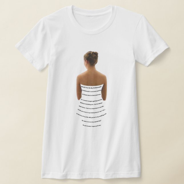 Camiseta Você Será Minha Dama de Honra? (Postura )