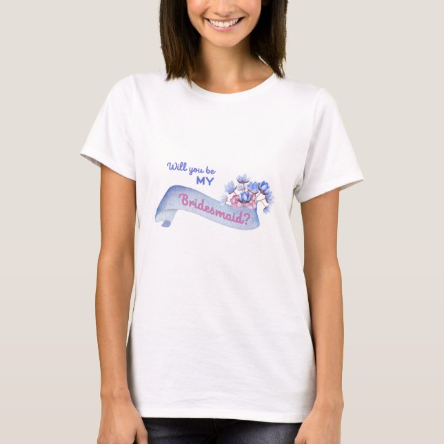 Camiseta Você será minha dona de cabras com flores? (Frente)