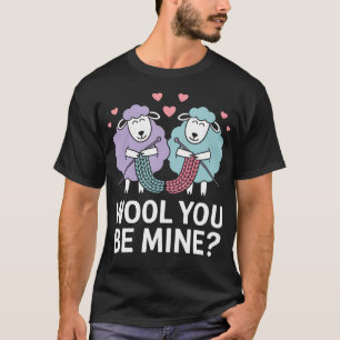 Camiseta Você Será Minha Piada de Ovelha Tricô de Lã