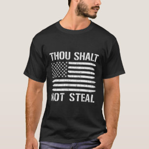 Camiseta Você Shalt Não Rouba A Bandeira Americana De Baseb