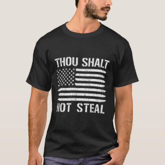 Camiseta Você Shalt Não Rouba A Bandeira Americana De Baseb