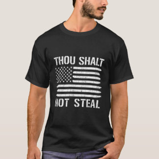 Camiseta Você Shalt Não Rouba A Bandeira Americana De Baseb