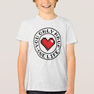 Camiseta Você Só Tem Um Jogo De Vídeo De Coração De Pixel