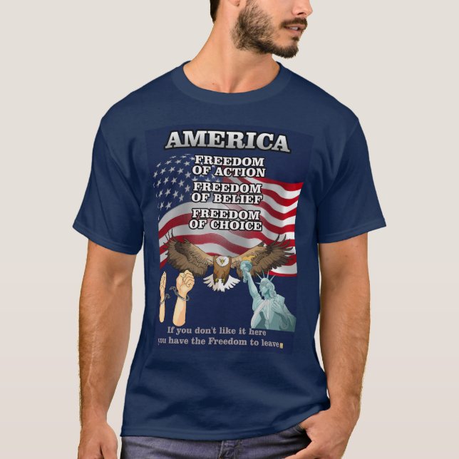 Camiseta Você tem a liberdade (pintura digital) (Frente)