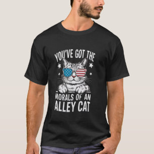 Camiseta Você Tem a Moral de um Gato de Rua Piada Americano