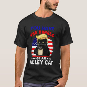 Camiseta Você Tem A Moral De Um Gato De Rua Piada engraçada