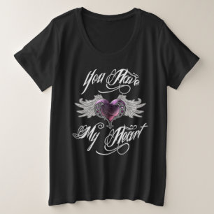 Camiseta Você Tem Meu Coração Rosa