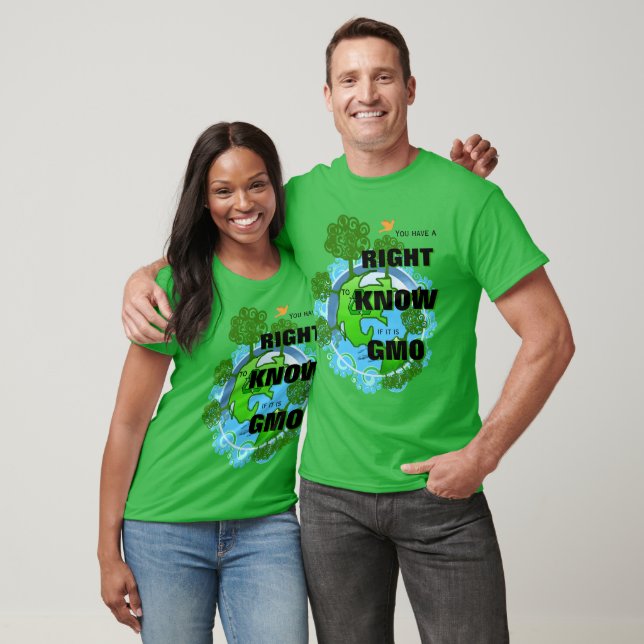 Camiseta Você Tem o Direito de Saber se é OGM (Unissex)