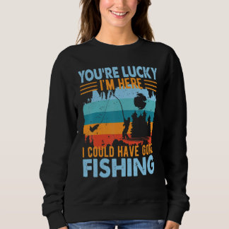 Camiseta Você Tem Sorte de Eu Estar Aqui Pescando