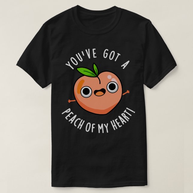 Camiseta Você Tem Um Pêssego Do Meu Coração, Fruta Bonita P (Frente do Design)