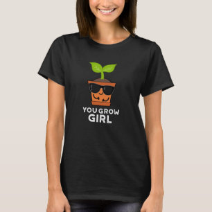 Camiseta Você Torna Menina Engraçada Planta Arma Escuro BG