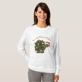 Camiseta Você Torna O Natal Mais Brilhante! Cartoon Turtle