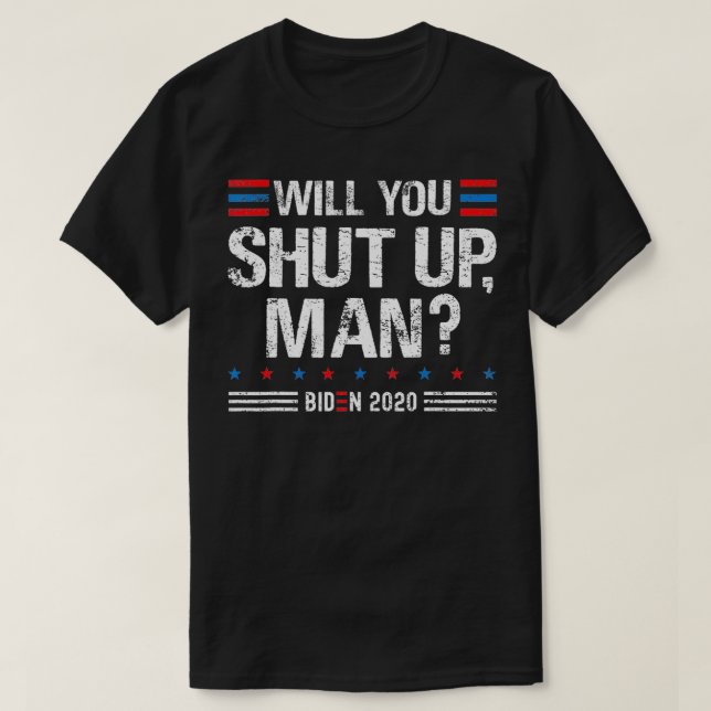 Camiseta Você Vai Calar A Boca Do Homem Trump 2020, Deba El (Frente do Design)