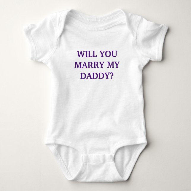 Camiseta VOCÊ VAI CASADO MEU PAI? - Baby Onsie (Frente)
