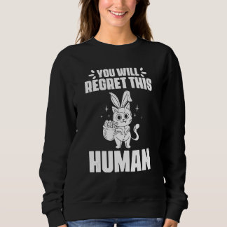Camiseta Você Vai Se Arrepender Disso Humano Gato Preto par