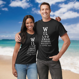 Camiseta Você Vai se Casar Comigo Gráfico de Óptica de Cost
