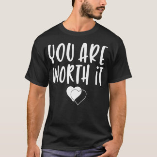 Camiseta Você Vale A Pena Que Coração Motivacional Bonita I