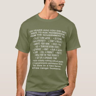 Camiseta Você Vive Em Uma Fazenda Fiscal Como Humanos De I
