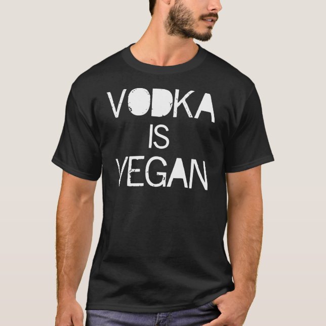 Camiseta Vodka é Vegan (Frente)