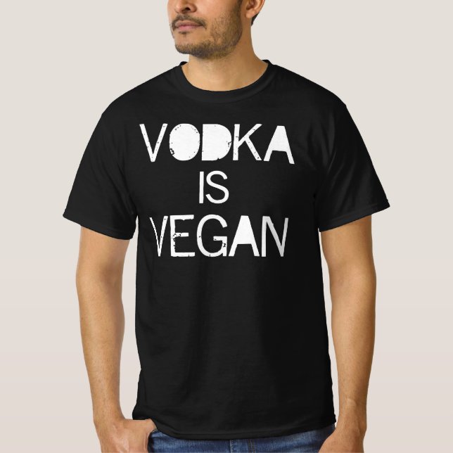 Camiseta Vodka é Vegan (Frente)