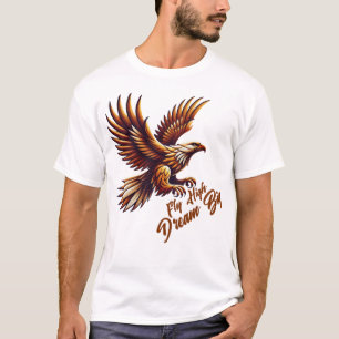 Camiseta Voe Alto, Sonhe Grande - Águia Real Inspiracional