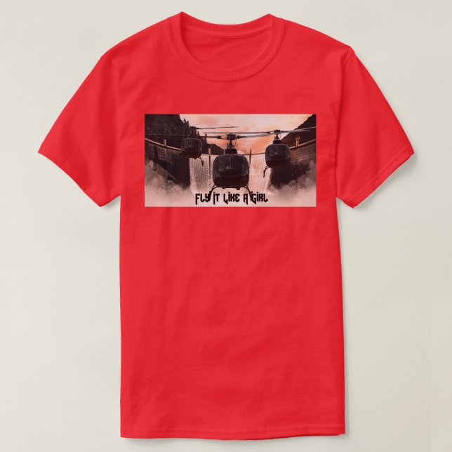 Camiseta Voe como uma garota (Frente do Design)