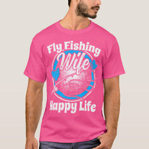 Camiseta Voe Pesca Esposa Feliz Voo Rod Angando Fisher