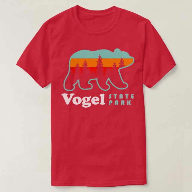 Camiseta Vogel State Park Camping Georgia Lake Bear (Frente do Design)