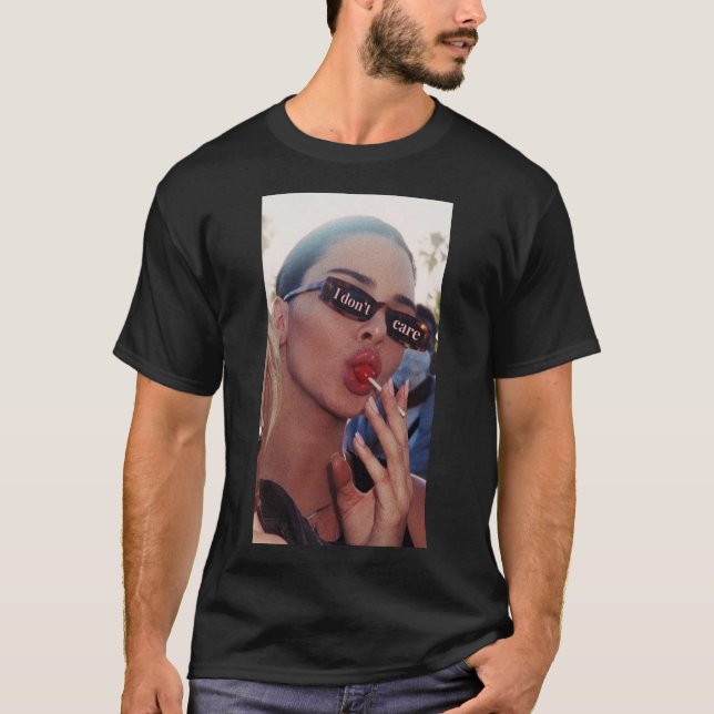 Camiseta vogue eu não me importo com o Poster estético loll (Frente)