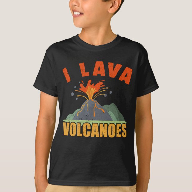 Camiseta Volcano Lava Engraçado Geologia (Frente)
