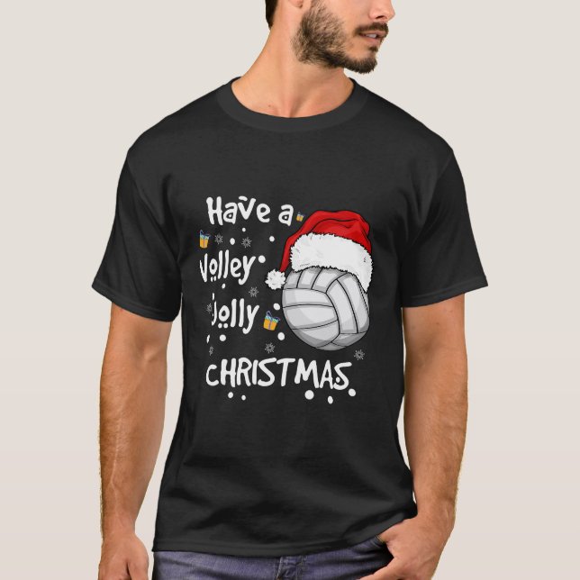 Camiseta Vôlei de Natal tem Natal de Volley Jolly (Frente)