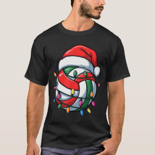 Camiseta Volei de Praia Natal Chapéu de Papai Noel Volei Es
