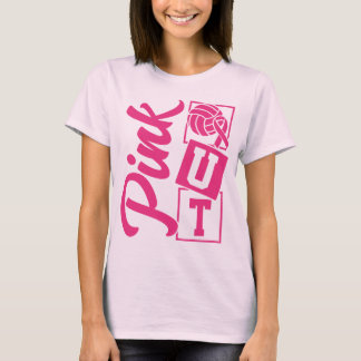 Camiseta Volei de Saída Rosa Fita de Câncer de Mama Esporte
