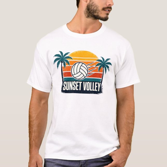 Camiseta Vôlei do Pôr do Sol (Frente)