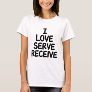 Camiseta Volei Mentira Branca Eu Amo Receber Saque
