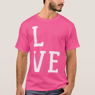 Camiseta Volei Para Meninas Amam Volei Distressed